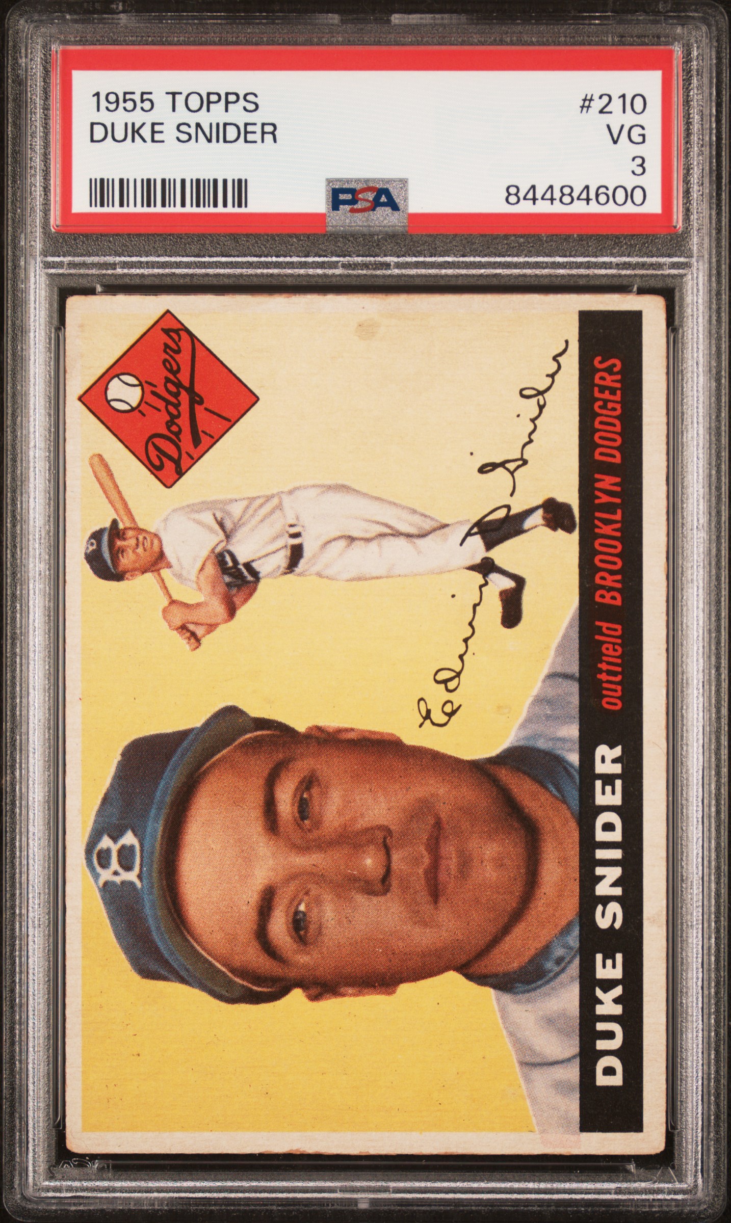 1955 TOPPS #210 DUKE SNIDER