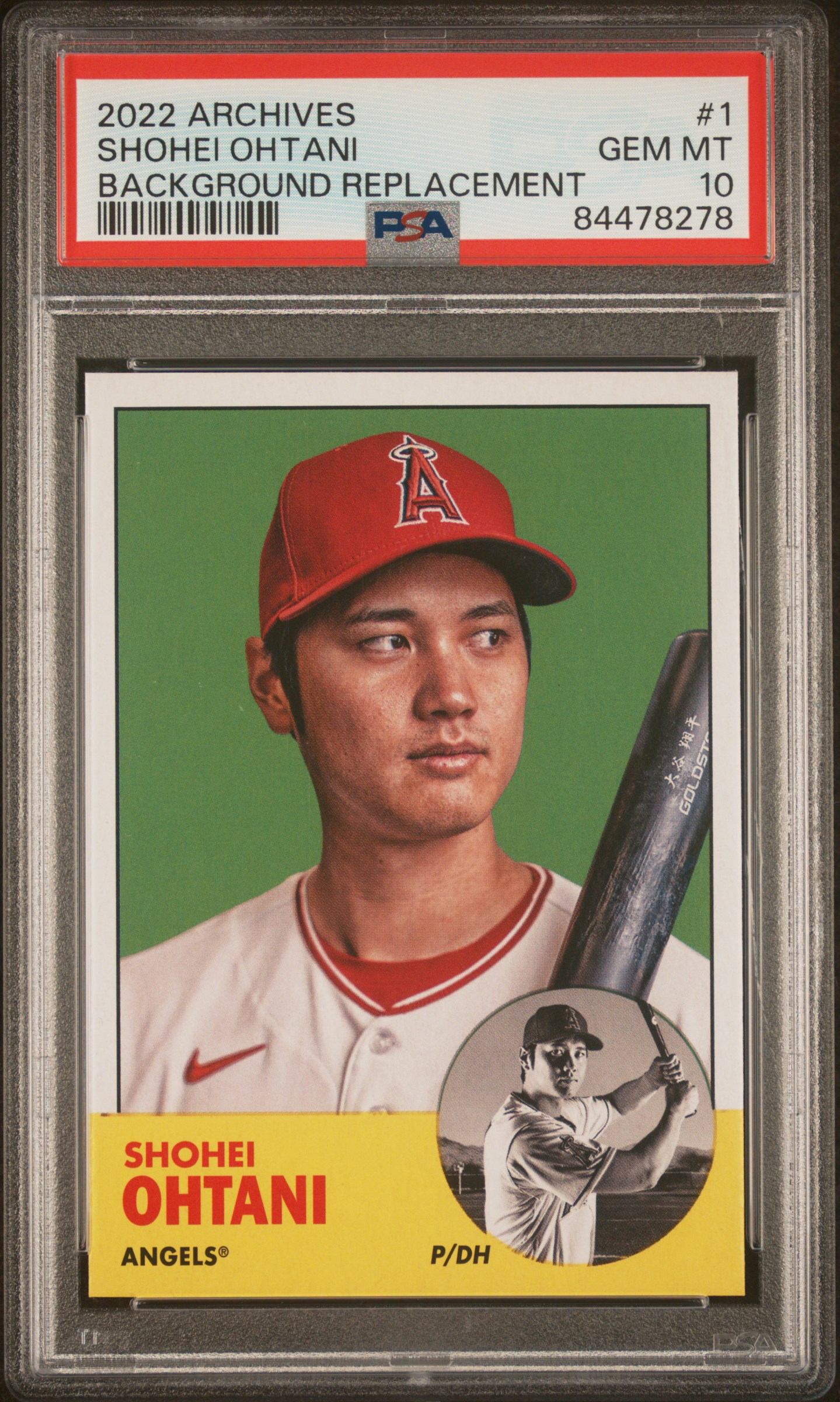 2022 TOPPS ARCHIVES #1 SHOHEI OHTANI BACKGROUND REPLACEMENT