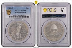 1903-S Peso KM-168 Ag AU55
