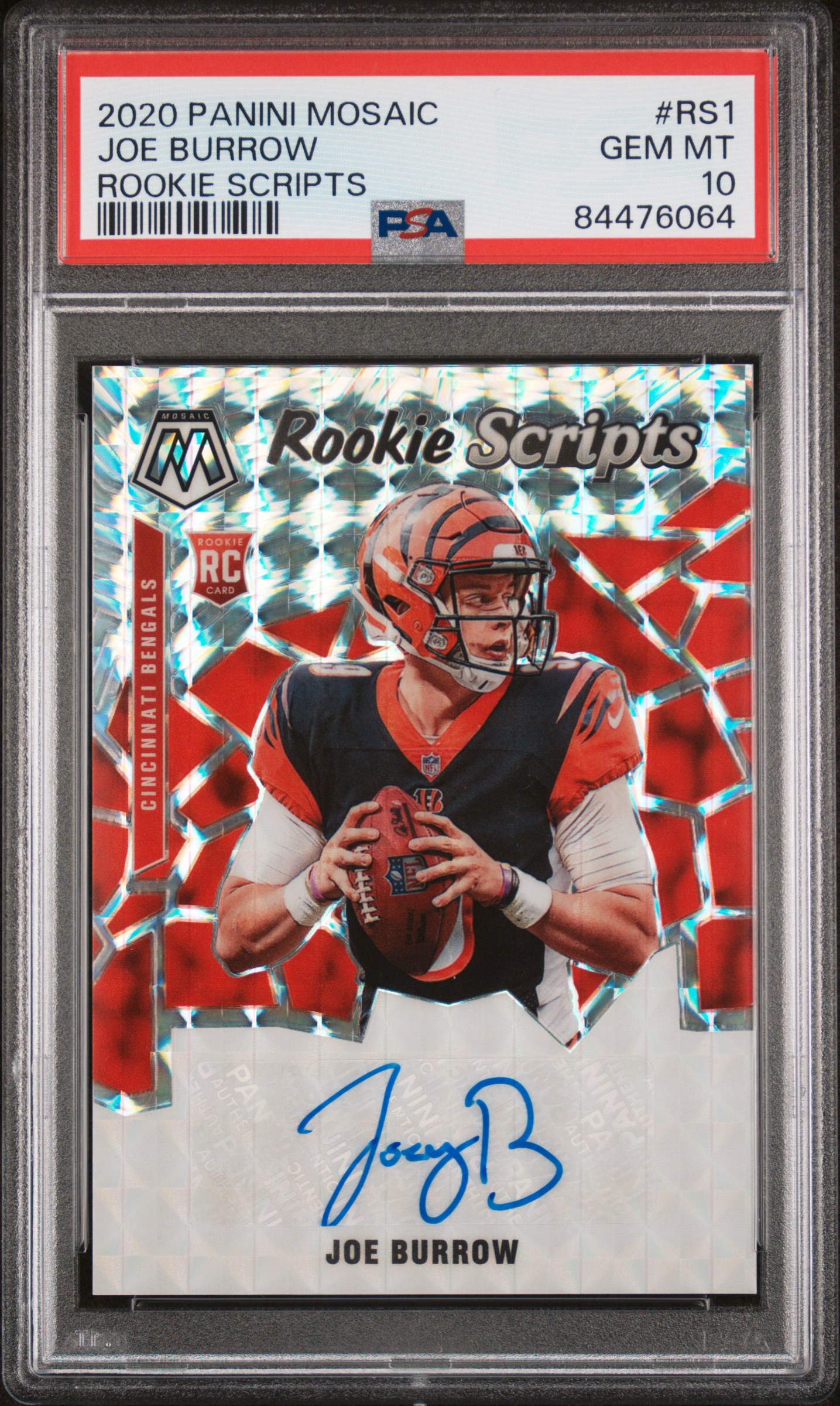 2020 PANINI MOSAIC ROOKIE SCRIPTS #RS1 JOE BURROW ROOKIE SCRIPTS