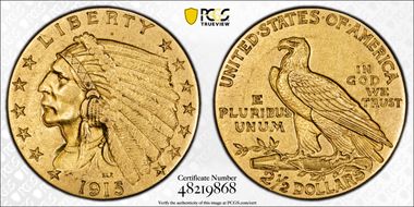 1915 $2.50 XF45