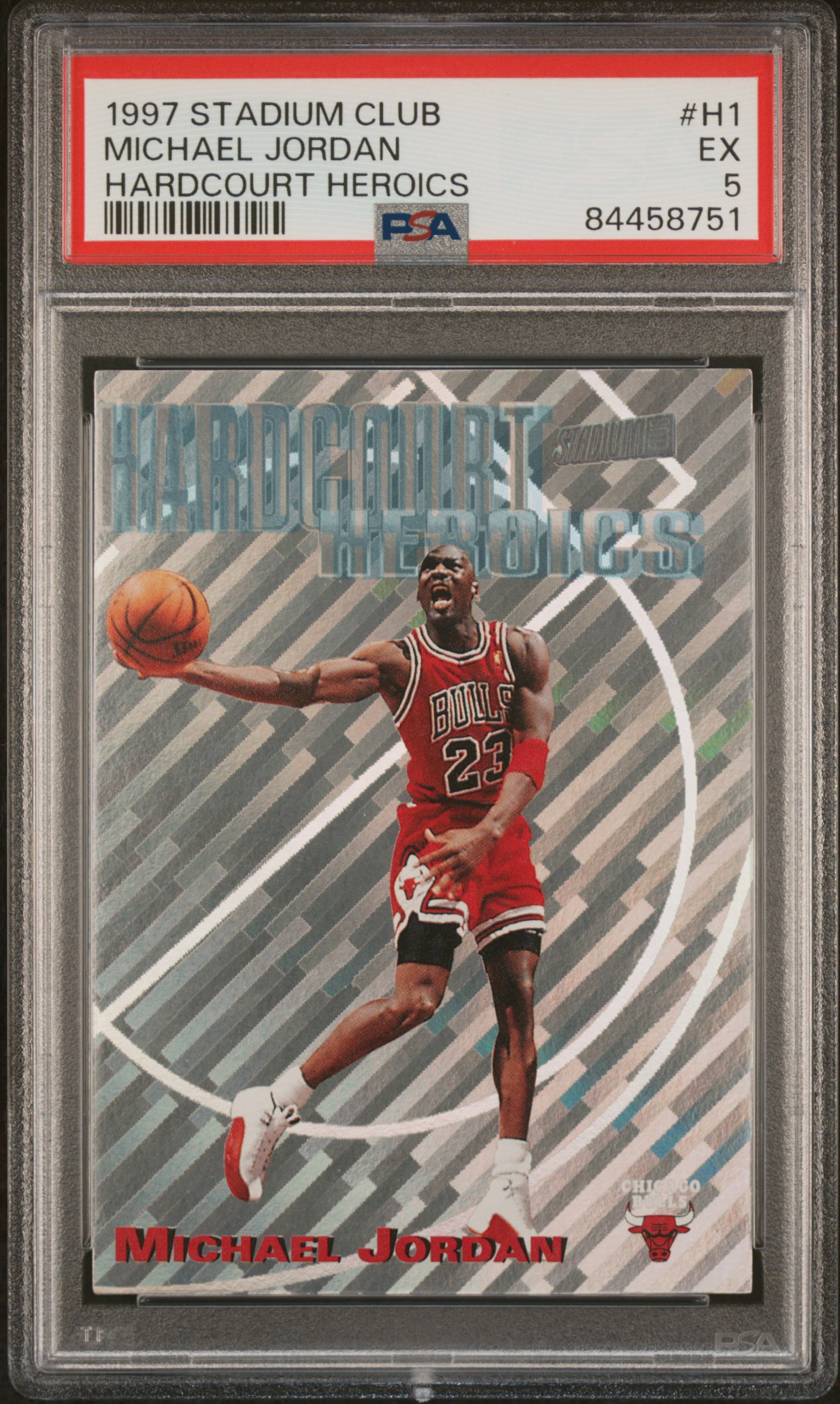 1997 STADIUM CLUB HARDCOURT HEROICS #H1 MICHAEL JORDAN HARDCOURT HEROICS