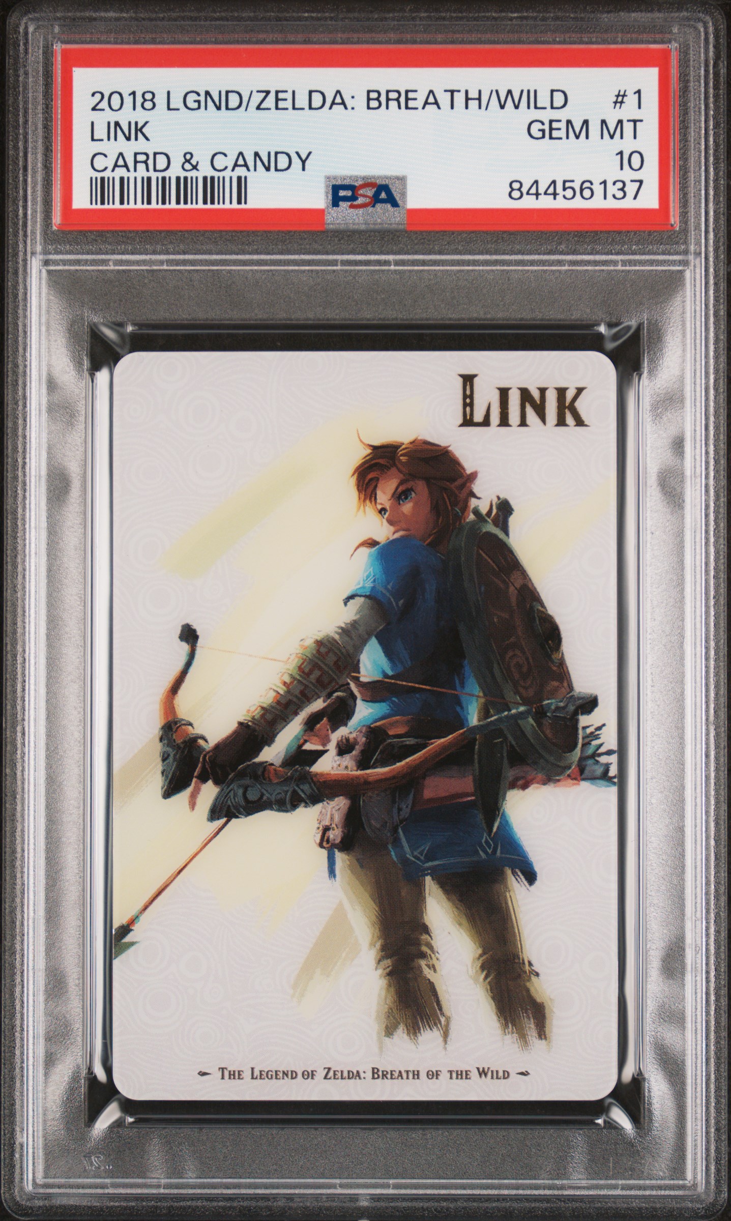 2018 LEGEND OF ZELDA: BREATH OF THE WILD CARD & CANDY #1 LINK CARD & CANDY