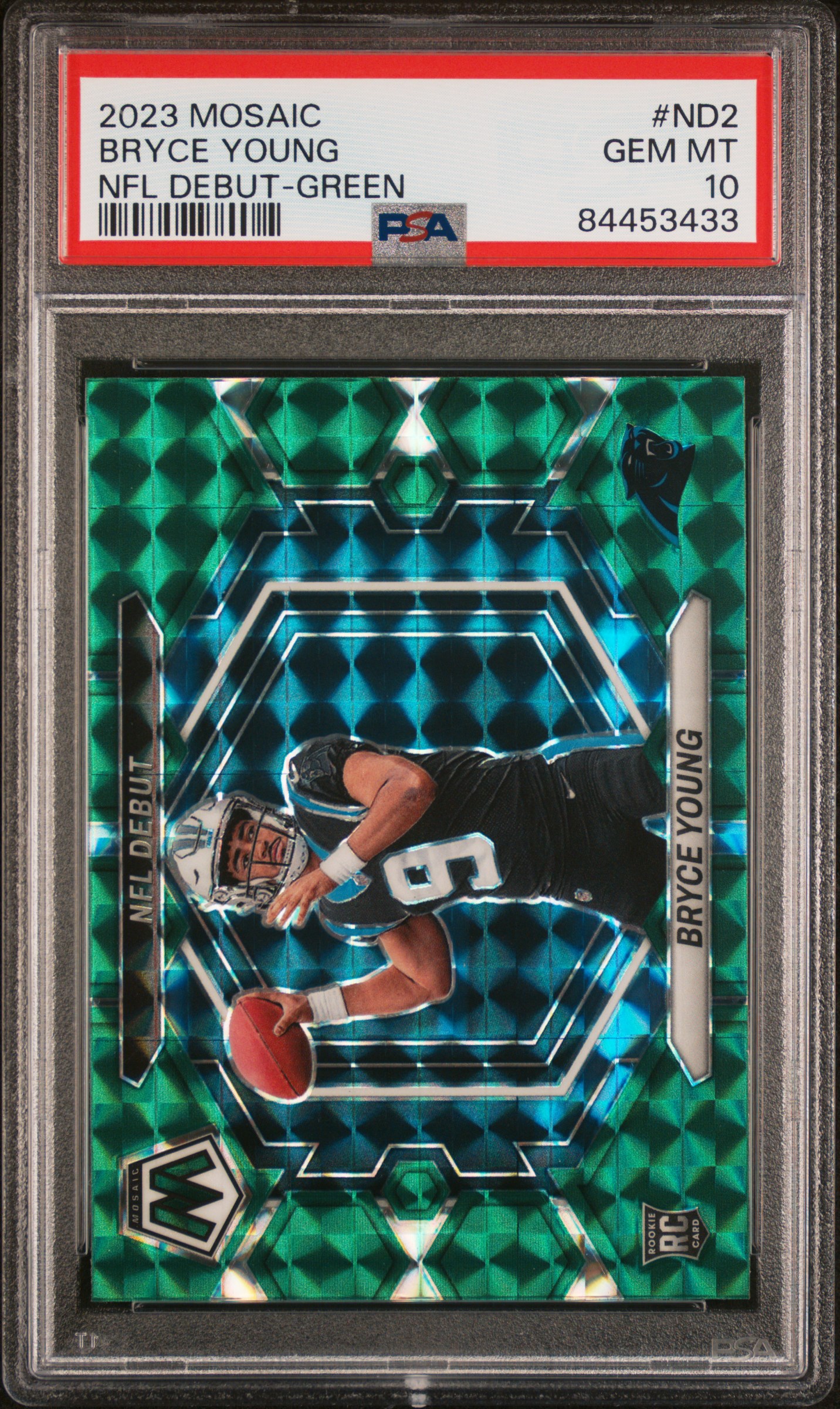 2023 PANINI MOSAIC NFL DEBUT #ND2 BRYCE YOUNG NFL DEBUT-GREEN