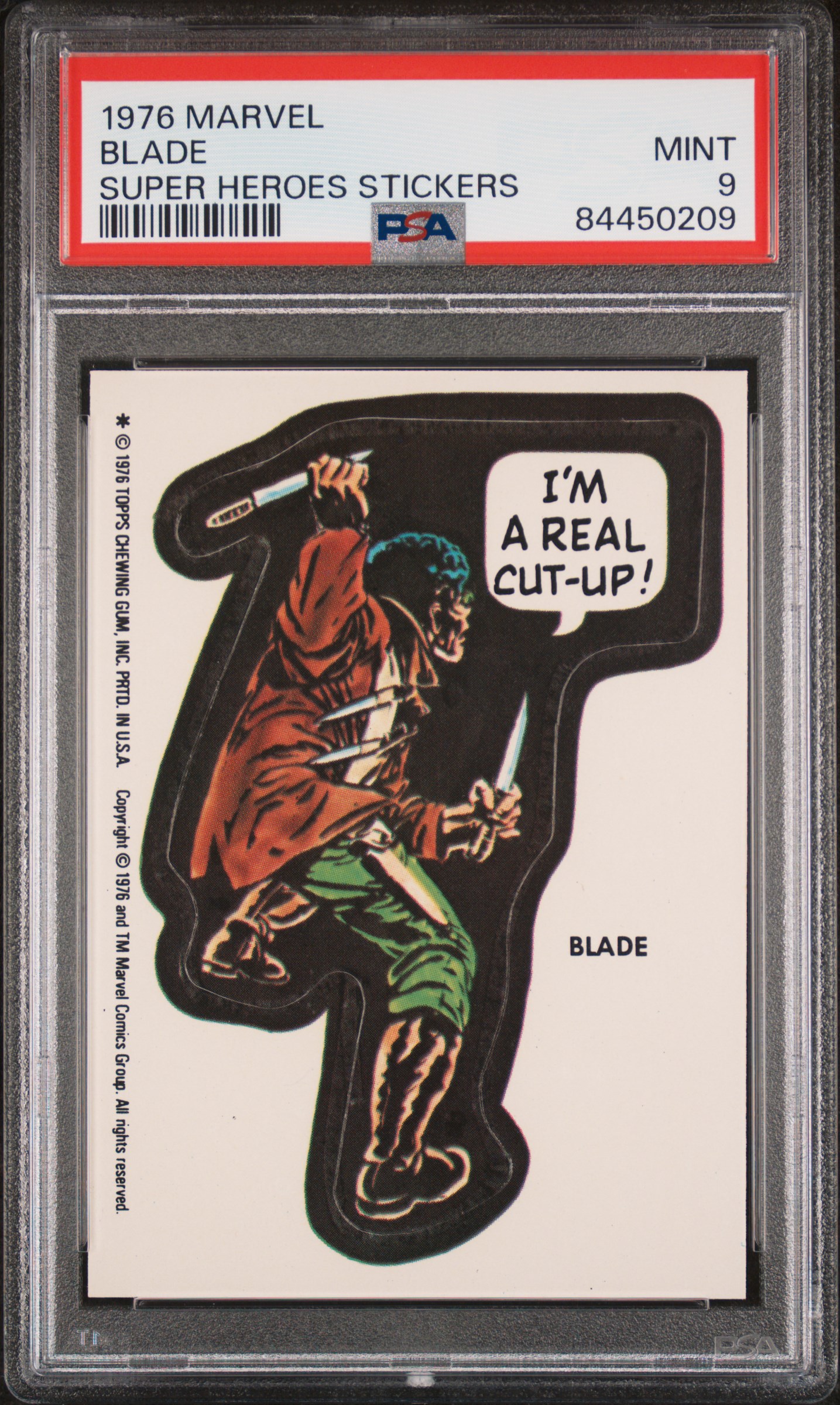 1976 SUPER HEROES STICKERS BLADE SUPER HEROES STICKERS