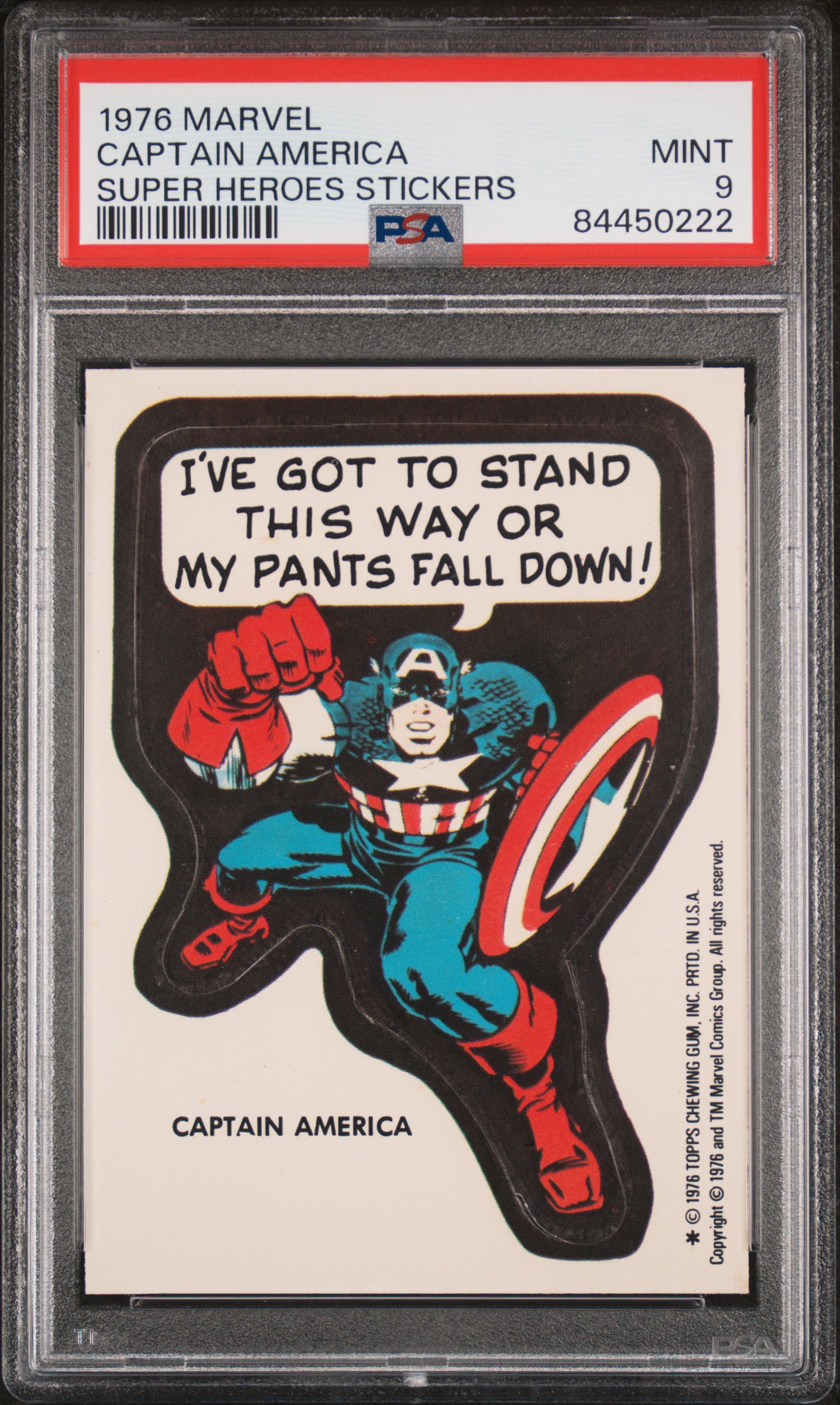 1976 SUPER HEROES STICKERS CAPTAIN AMERICA SUPER HEROES STICKERS