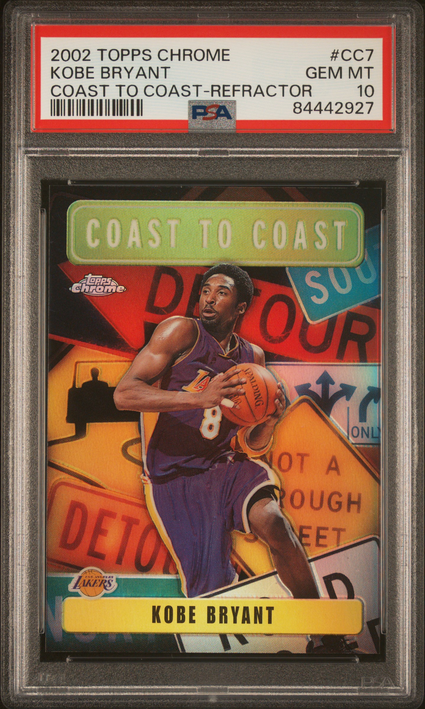 2002 TOPPS CHROME COAST TO COAST #CC7 KOBE BRYANT COAST TO COAST-REFRACTOR