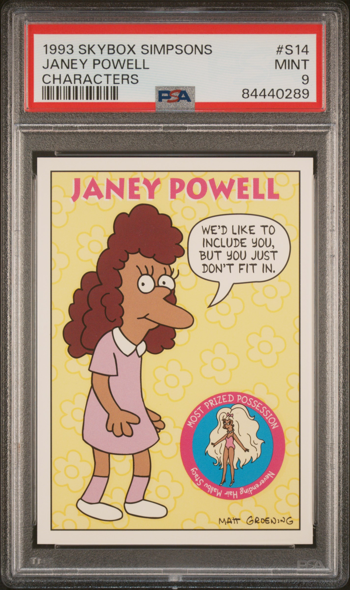 1993 SKYBOX SIMPSONS CHARACTERS #S14 JANEY POWELL CHARACTERS