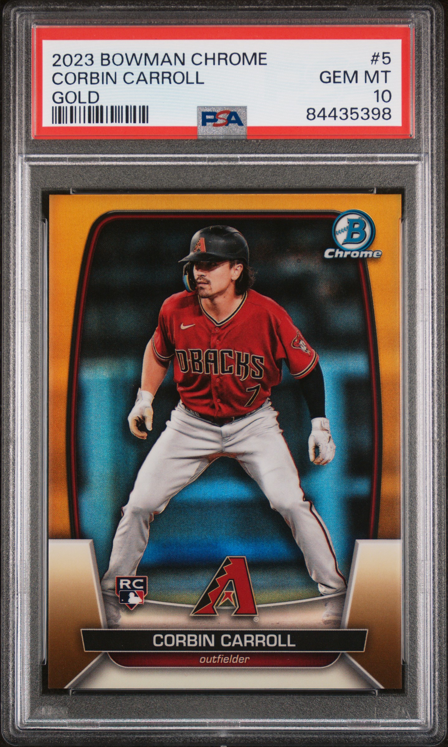 2023 BOWMAN CHROME #5 CORBIN CARROLL GOLD REFRACTOR