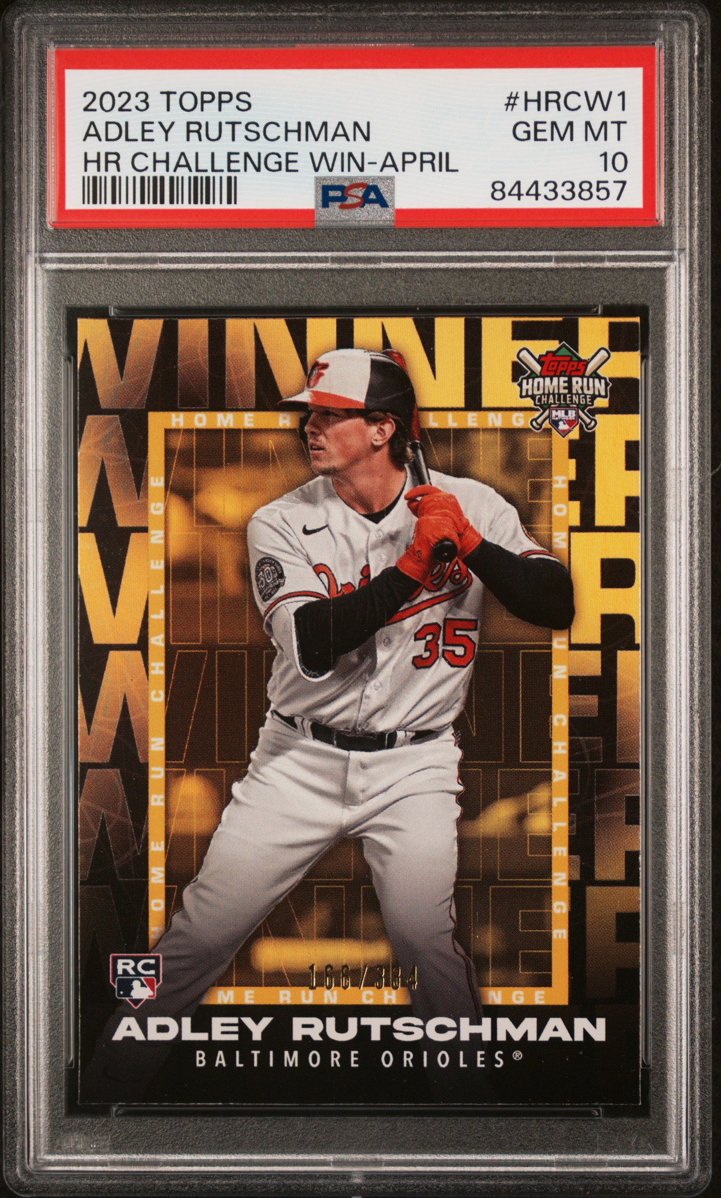 2023 TOPPS HOME RUN CHALLENGE WINNERS #1 ADLEY RUTSCHMAN WINNERS-APRIL