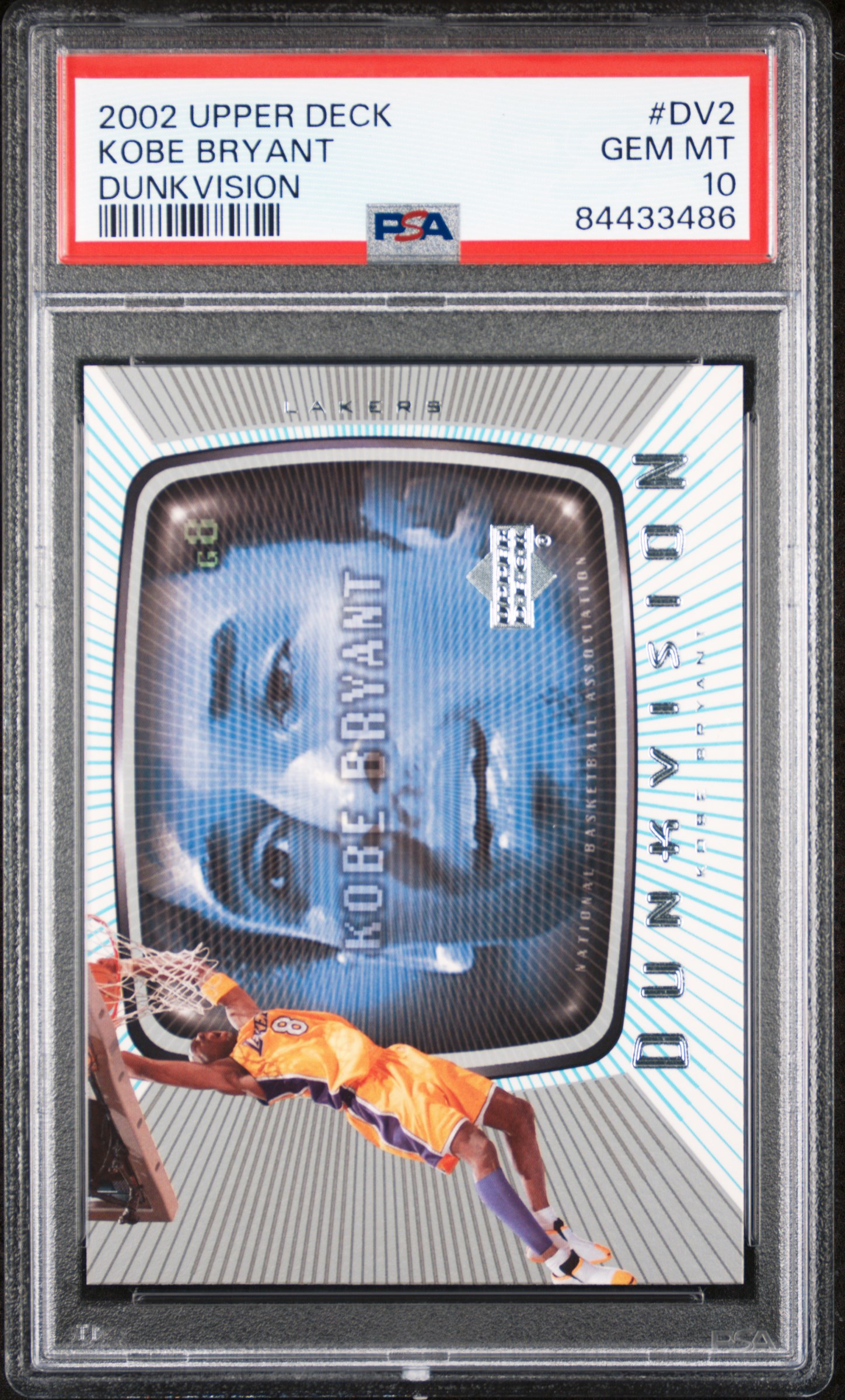 2002 UPPER DECK DUNKVISION #DV2 KOBE BRYANT DUNKVISION