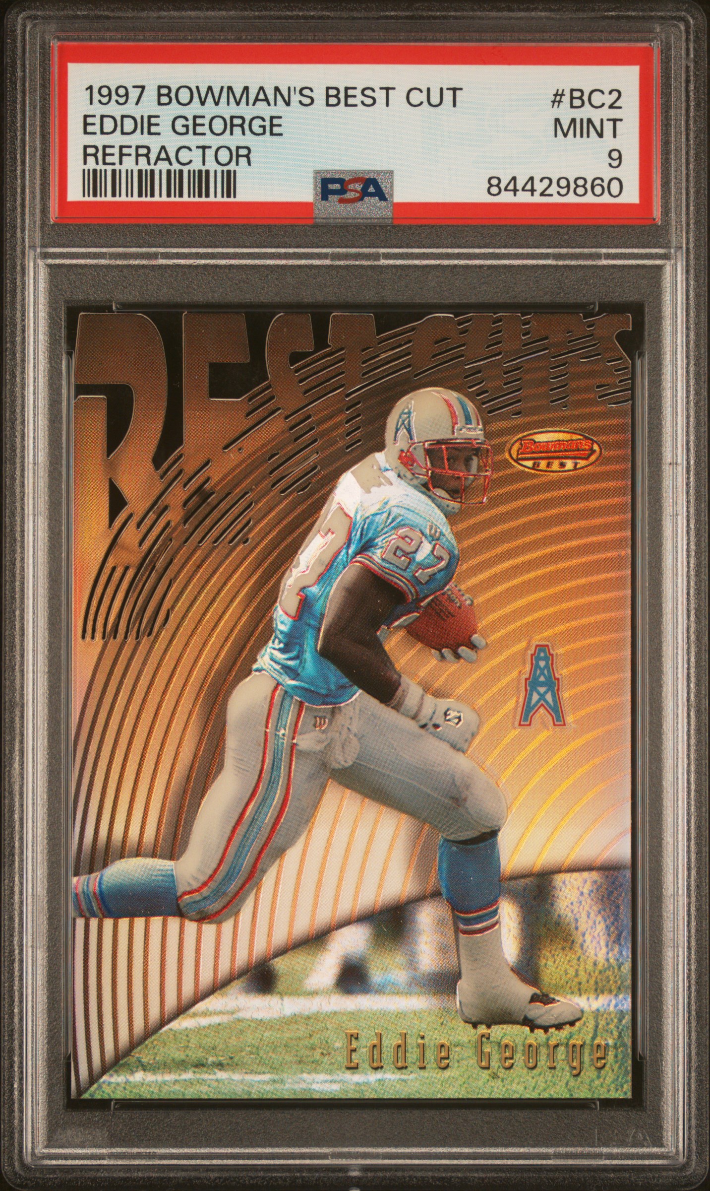 1997 BOWMAN'S BEST BEST CUT #BC2 EDDIE GEORGE REFRACTOR