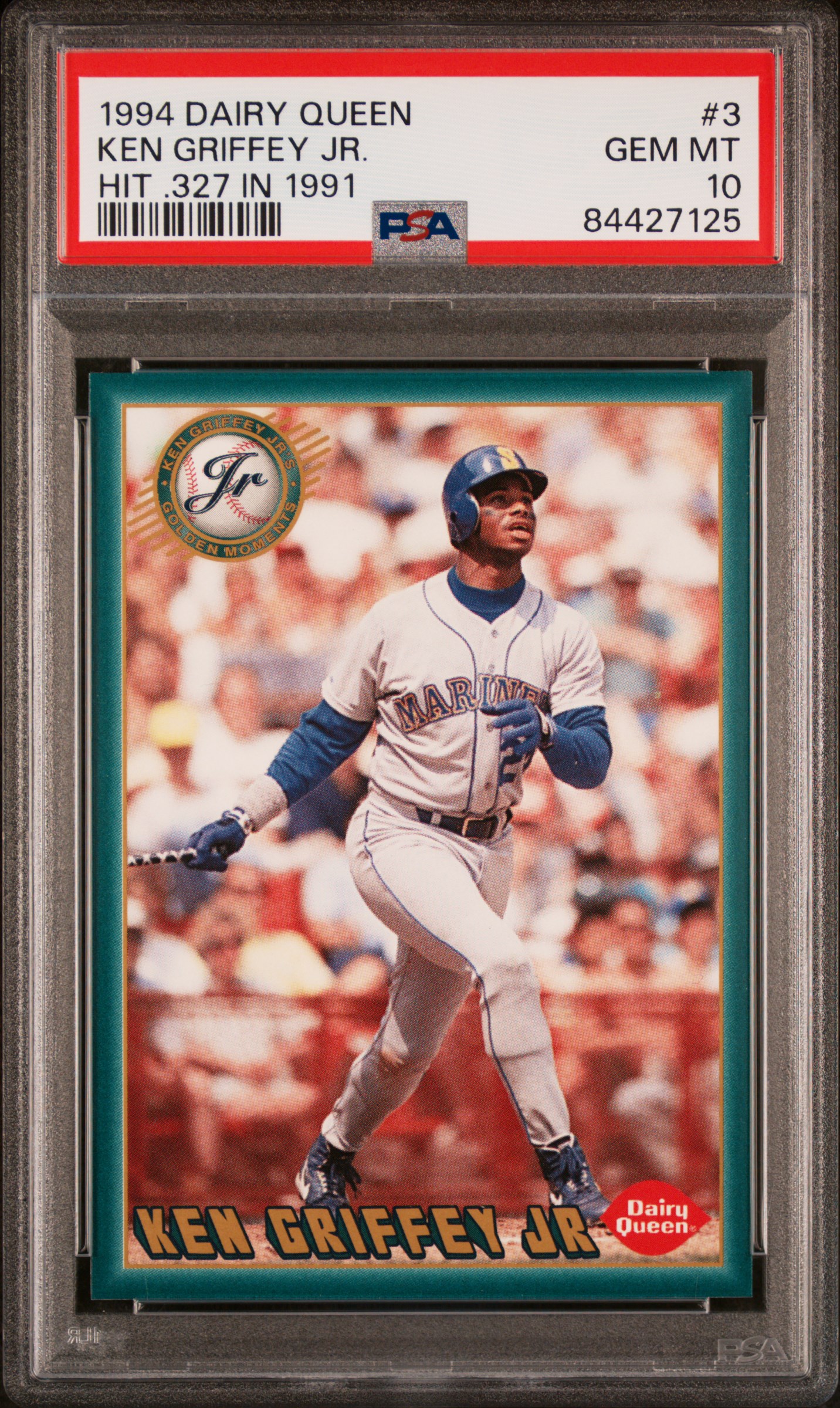 1994 DAIRY QUEEN KEN GRIFFEY JR. #3 KEN GRIFFEY JR. HIT .327 IN 1991