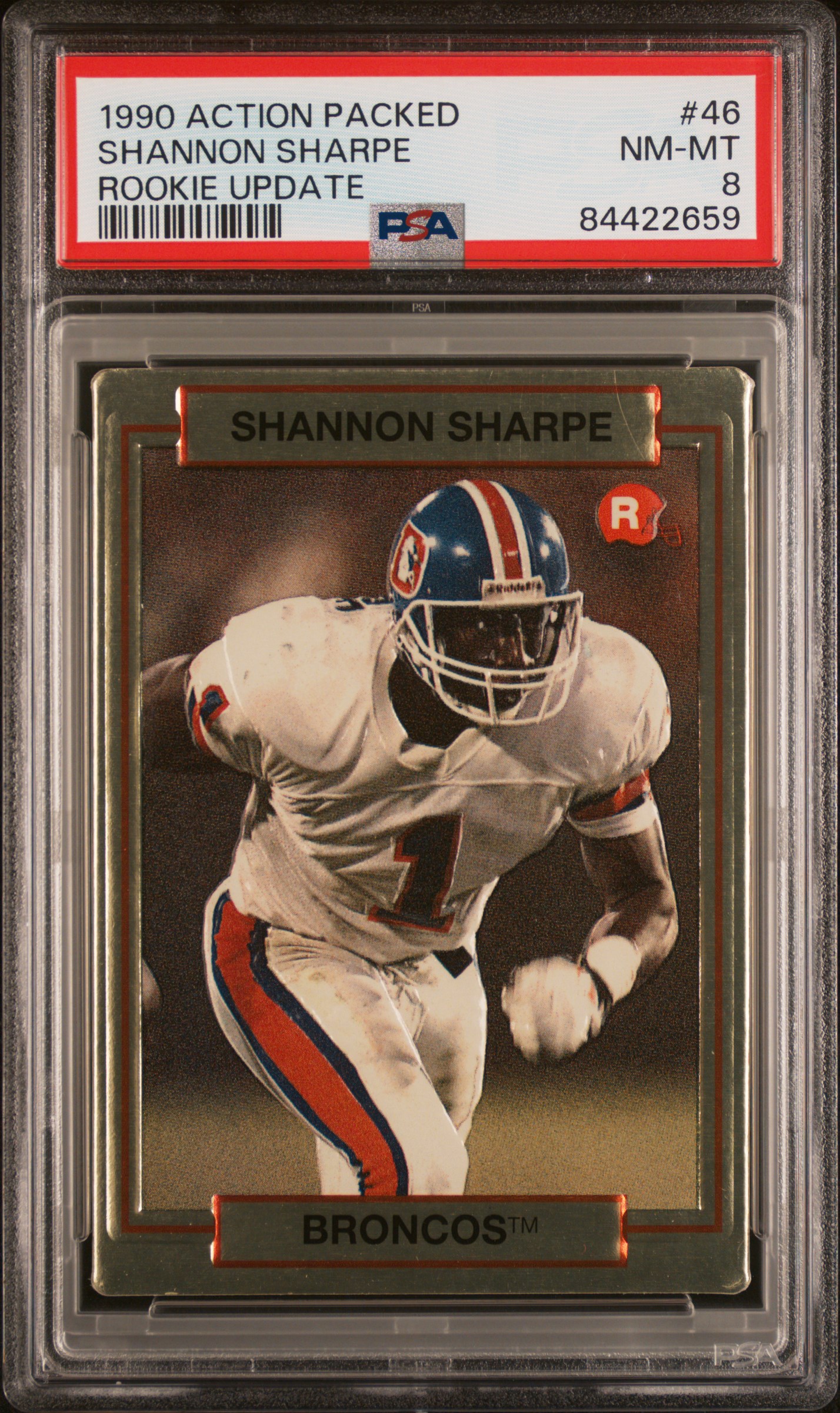 1990 ACTION PACKED ROOKIE UPDATE #46 SHANNON SHARPE ROOKIE UPDATE
