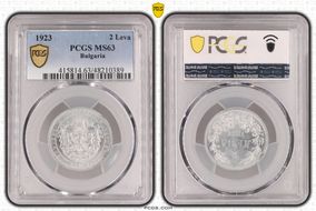 1923 2 Leva KM-36 MS63