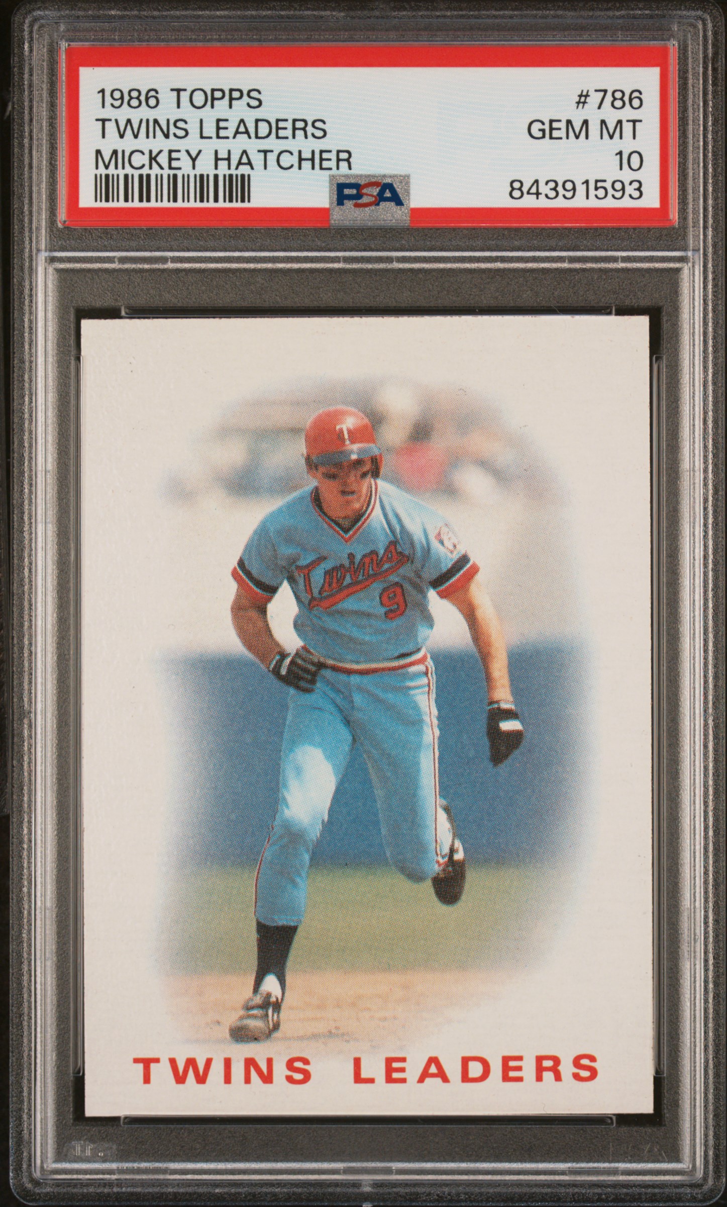 1986 TOPPS #786 TWINS LEADERS MICKEY HATCHER