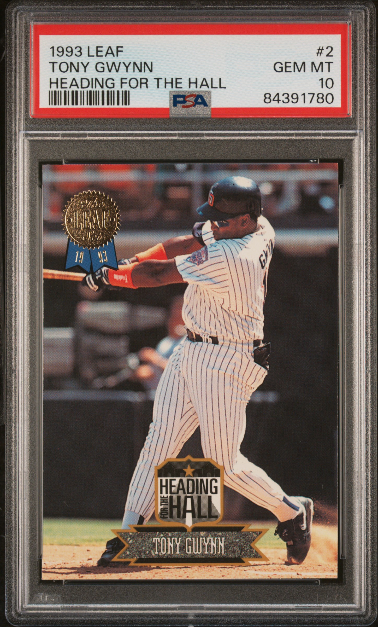 1993 LEAF HEADING FOR THE HALL #2 TONY GWYNN HEADING FOR THE HALL