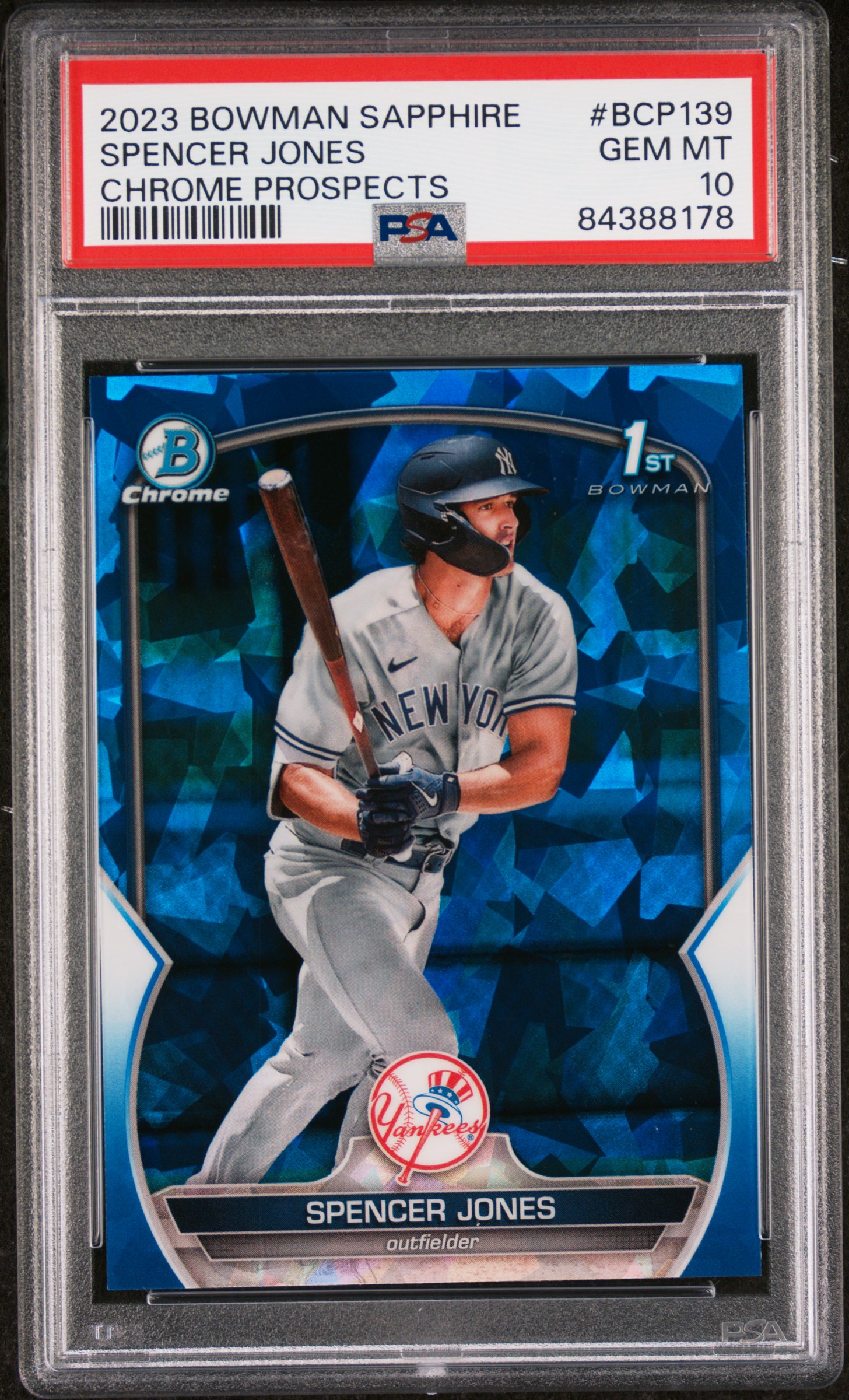 2023 Bowman BOWMAN SAPPHIRE EDITION CHROME PROSPECTS #BCP139 Spencer Jones front