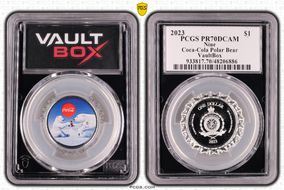 2023 $1 Coca-Cola Polar Bear Bottle Cap First Day of Issue PR70DCAM