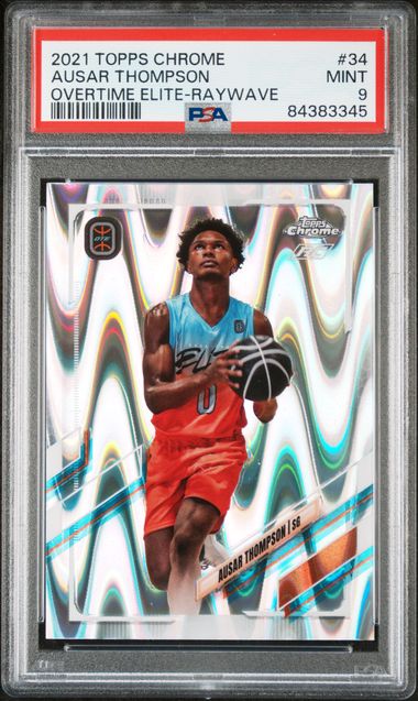 2021 Topps Chrome Overtime Elite Raywave 34 Ausar Thompson – PSA