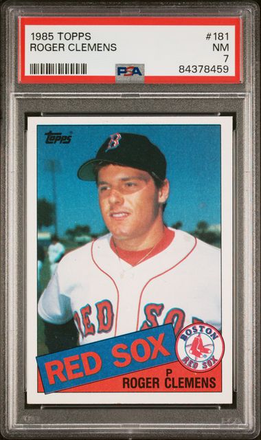 1985 Topps #181 Roger Clemens Rookie Card – PSA NM 7 on Goldin 