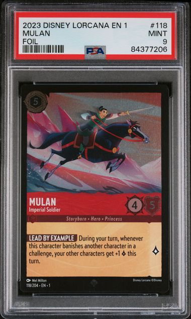 2023 Disney Lorcana En 1 Foil #118 Mulan - Imperial Soldier - PSA