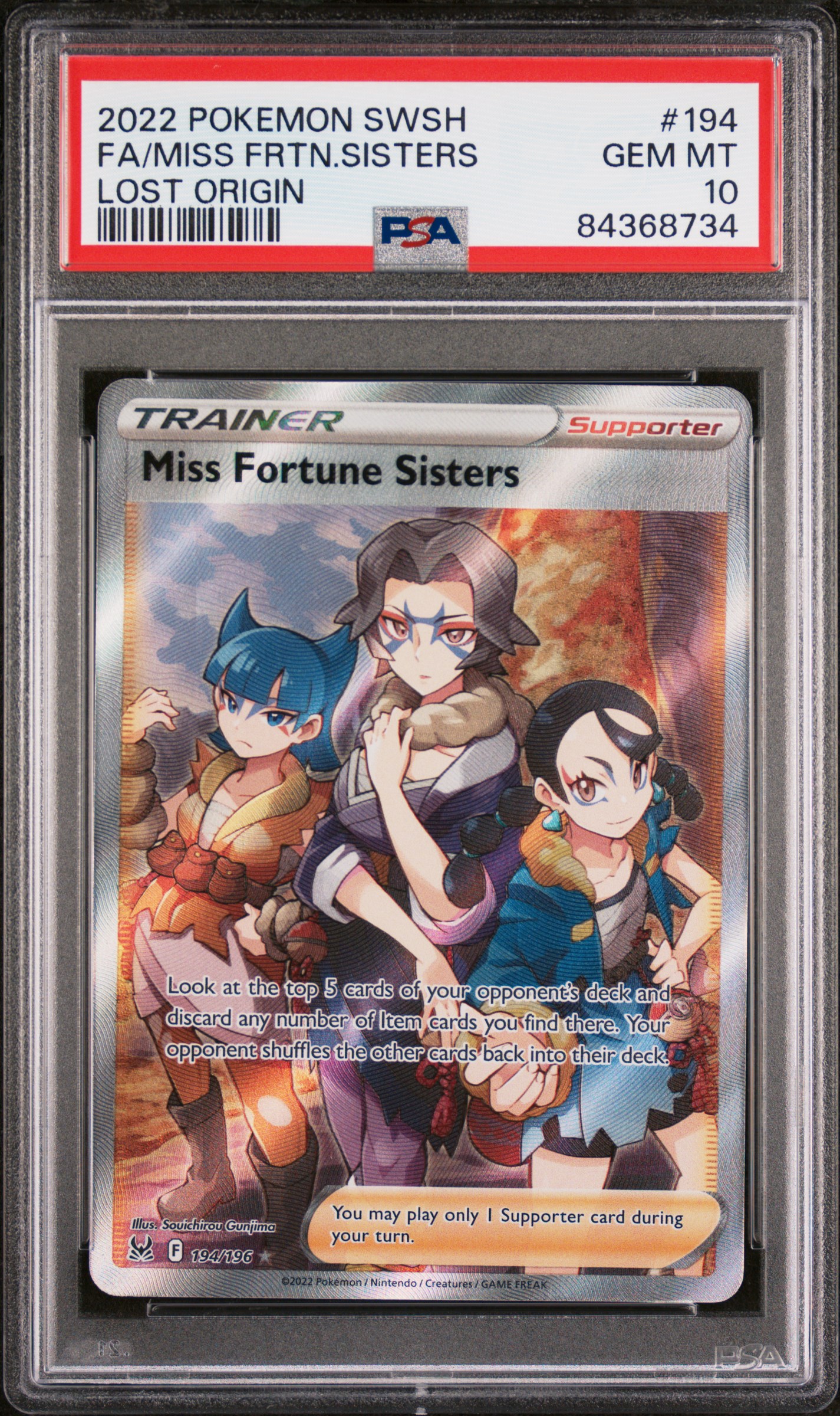 2022 POKEMON SWORD & SHIELD LOST ORIGIN #194 FA/MISS FRTN.SISTERS LOST ORIGIN