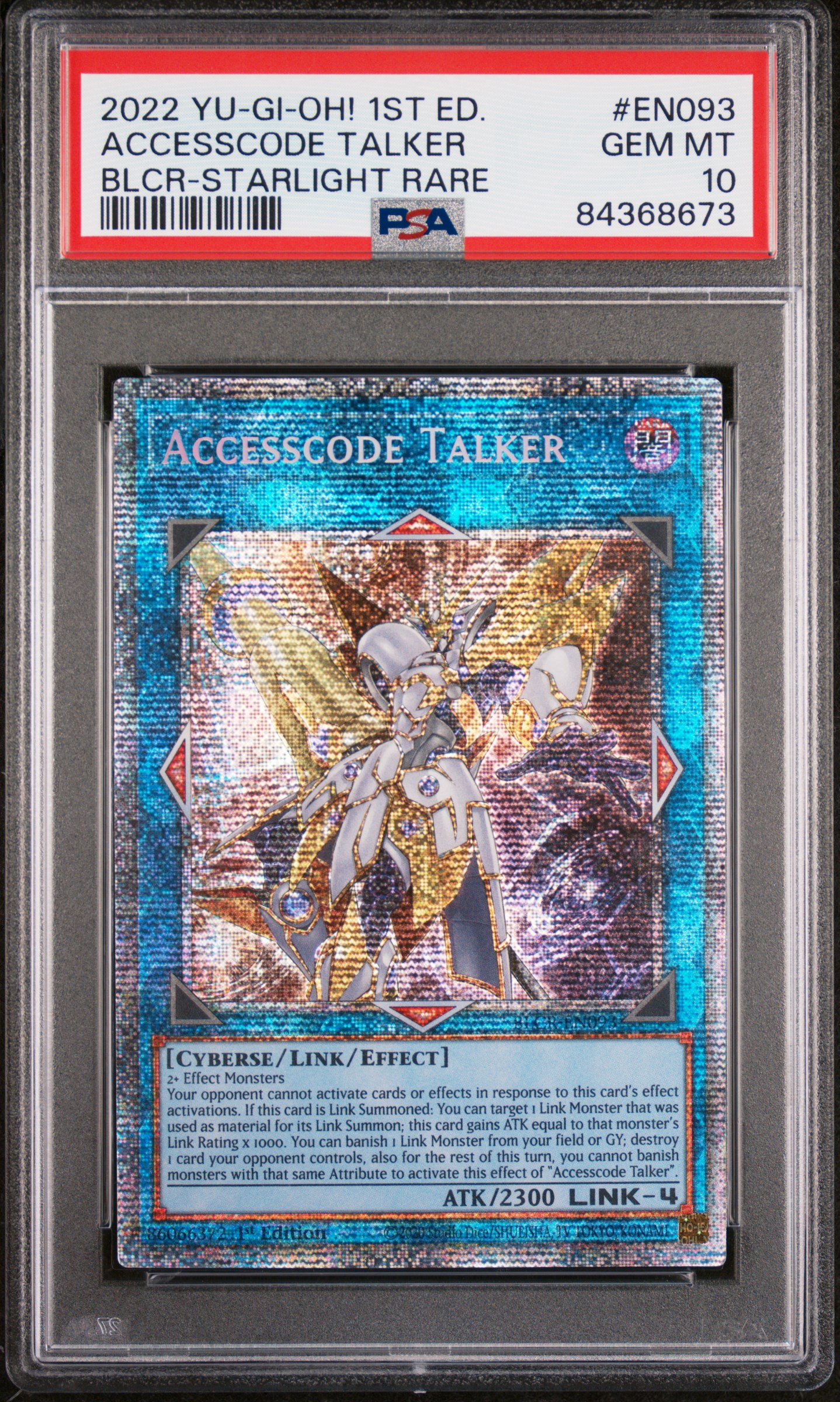 2022 YU-GI-OH! BATTLES OF LEGEND: CRYSTAL REVENGE #EN093 ACCESSCODE TALKER BLCR-STARLIGHT RARE