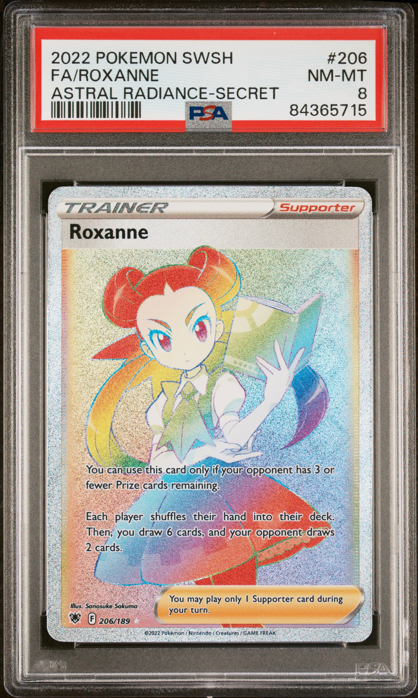 2022 POKEMON SWORD & SHIELD ASTRAL RADIANCE #206 FA/ROXANNE ASTRAL RADIANCE-SECRET