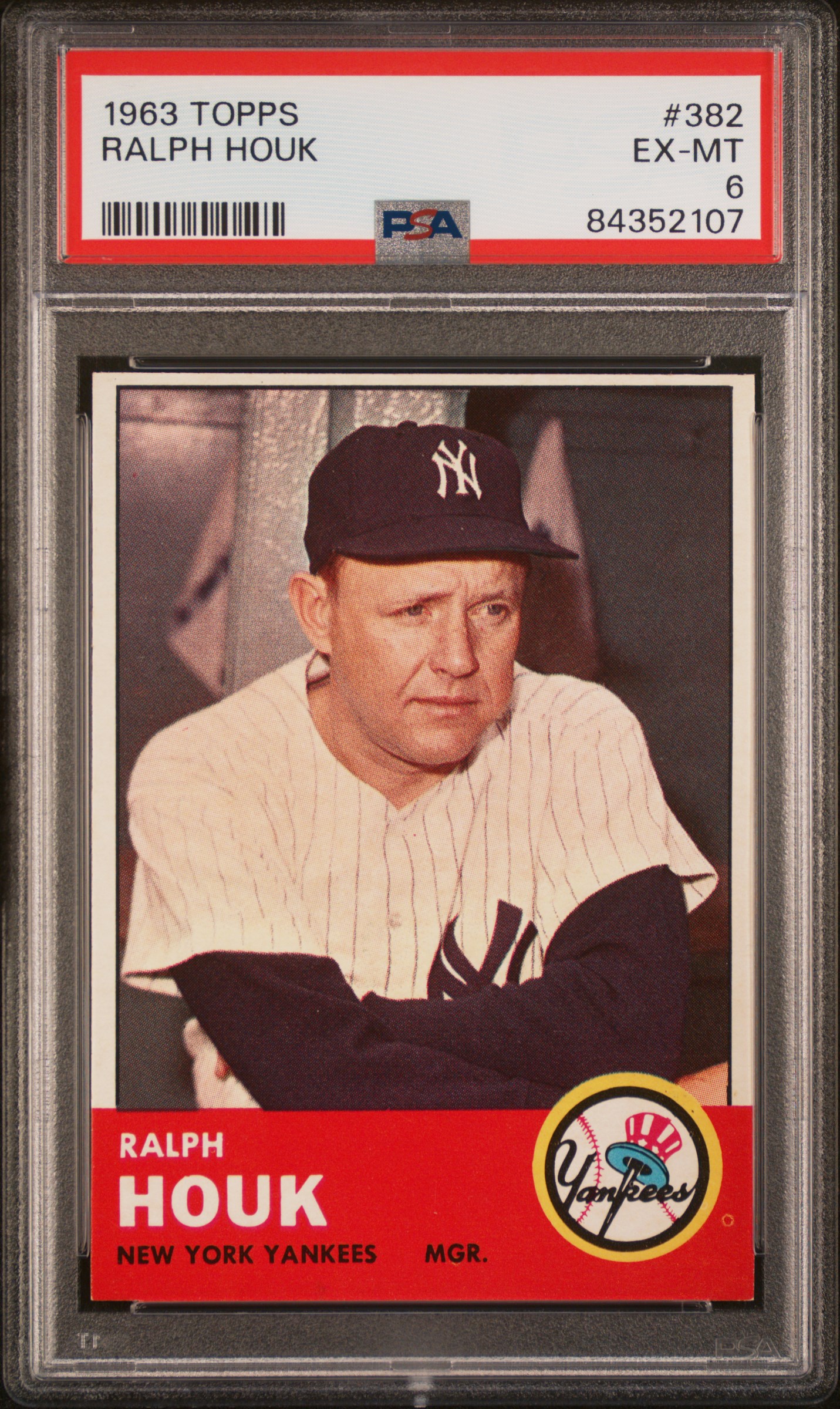 1963 TOPPS #382 RALPH HOUK
