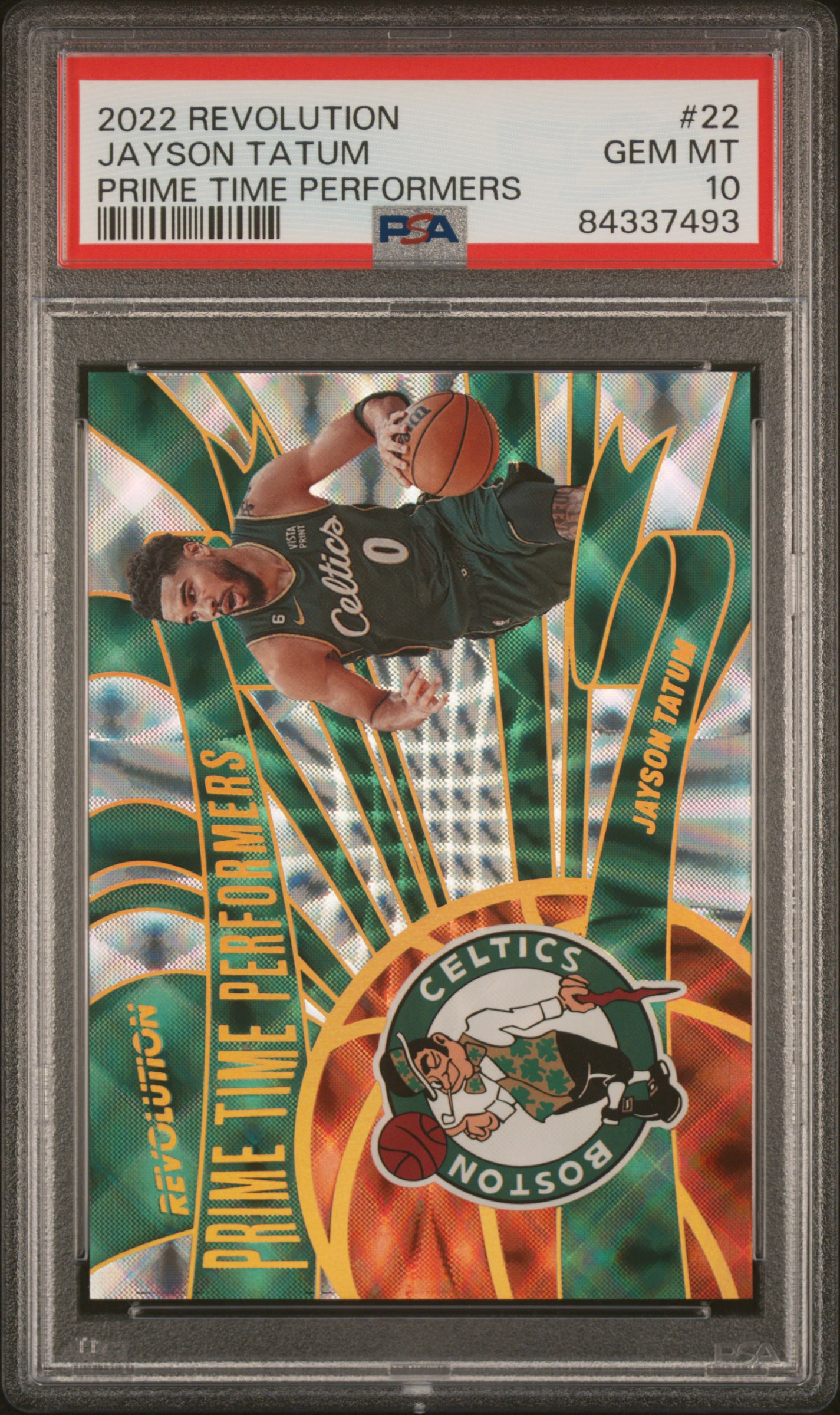 2022 PANINI REVOLUTION PRIME TIME PERFORMERS #22 JAYSON TATUM PRIME TIME PERFORMERS