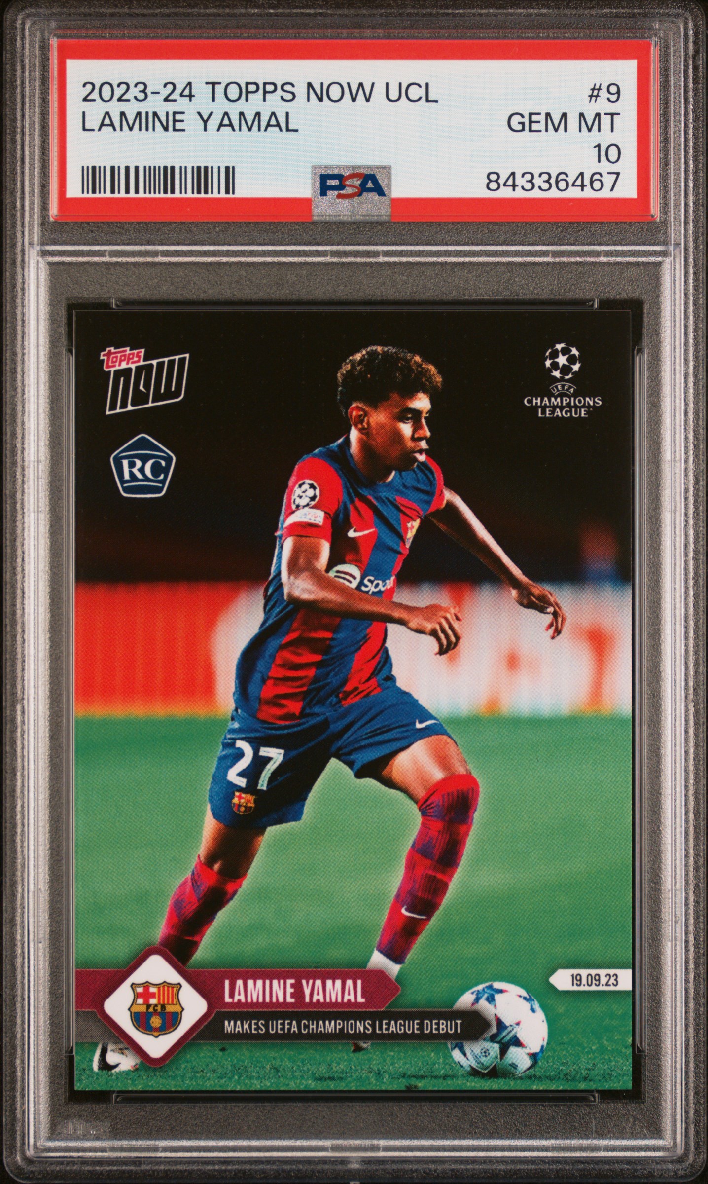 2023 TOPPS NOW UEFA CHAMPIONS LEAGUE #9 LAMINE YAMAL