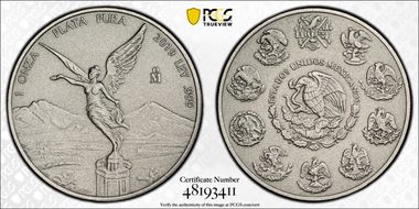 2019-Mo Onza Libertad Ag - Antiqued SP70