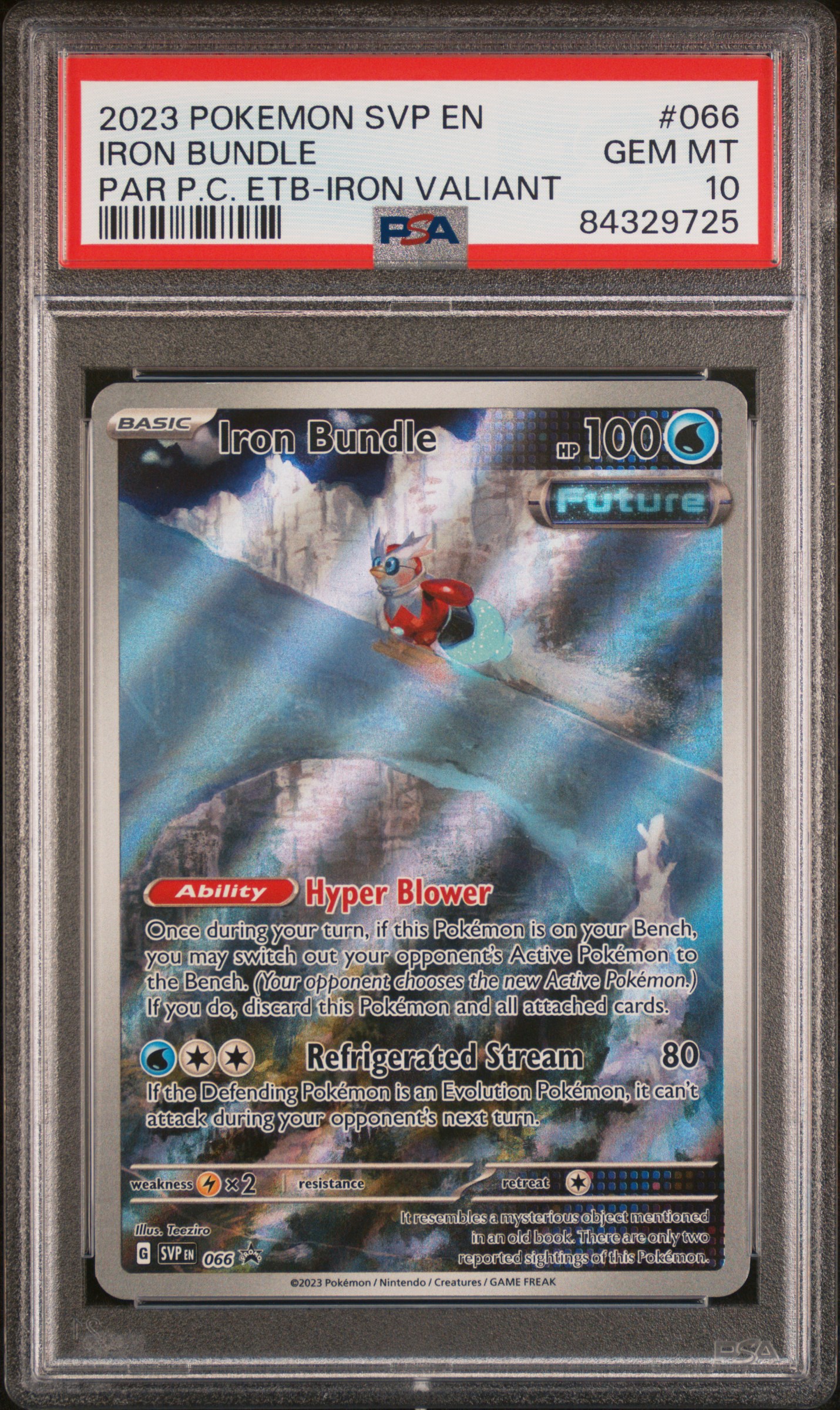 2023 POKEMON SVP EN-SV BLACK STAR PROMO #066 IRON BUNDLE PAR PC ETB-IRON VALIANT