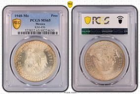 1948-Mo Peso KM-456 MS65