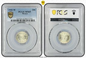1942-M 20C KM-438  Ag MS65