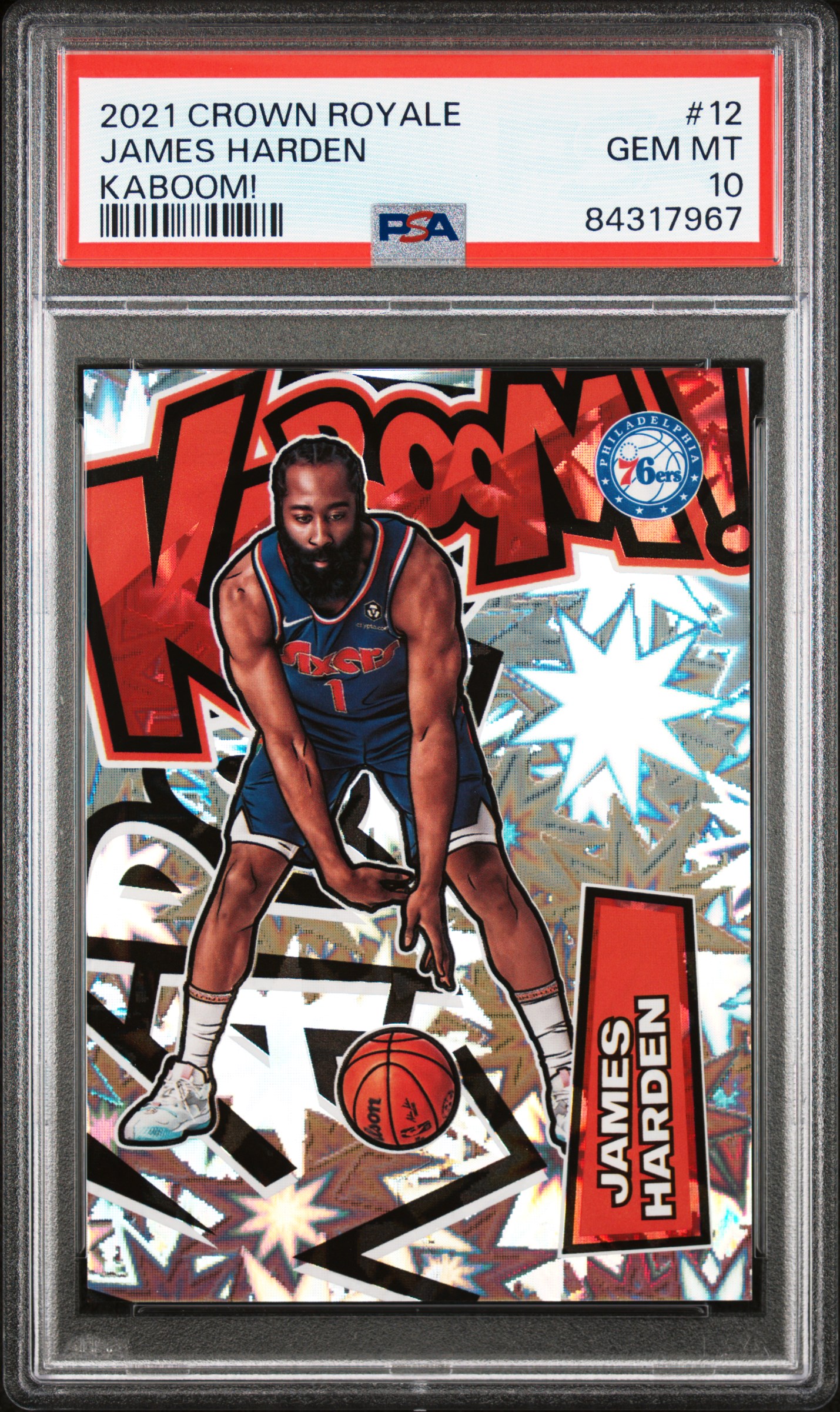 2021 PANINI CROWN ROYALE KABOOM! #12 JAMES HARDEN KABOOM!