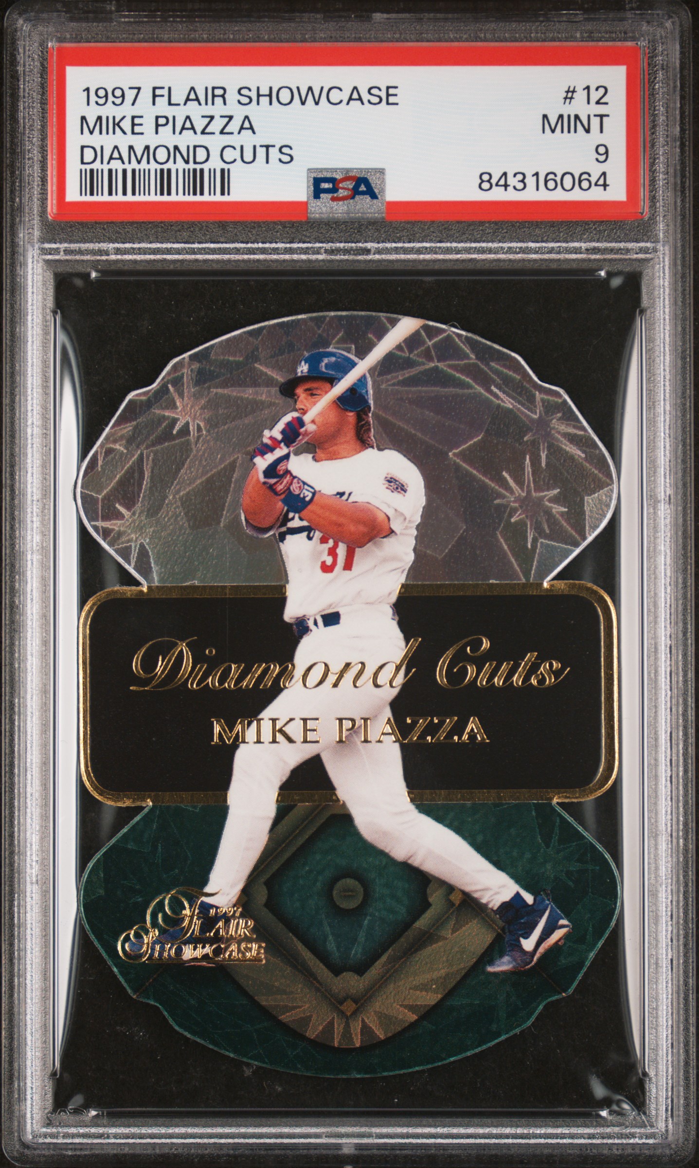 1997 FLAIR SHOWCASE DIAMOND CUTS #12 MIKE PIAZZA DIAMOND CUTS