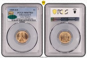1909-S/S 1C S/Horizontal S MS67RD