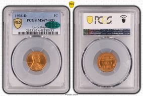 1936-D 1C MS67+ RD