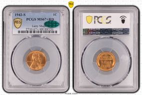 1942-S 1C MS67+ RD