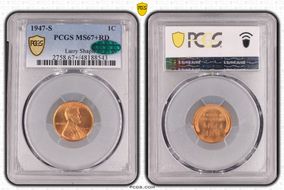 1947-S 1C MS67+ RD