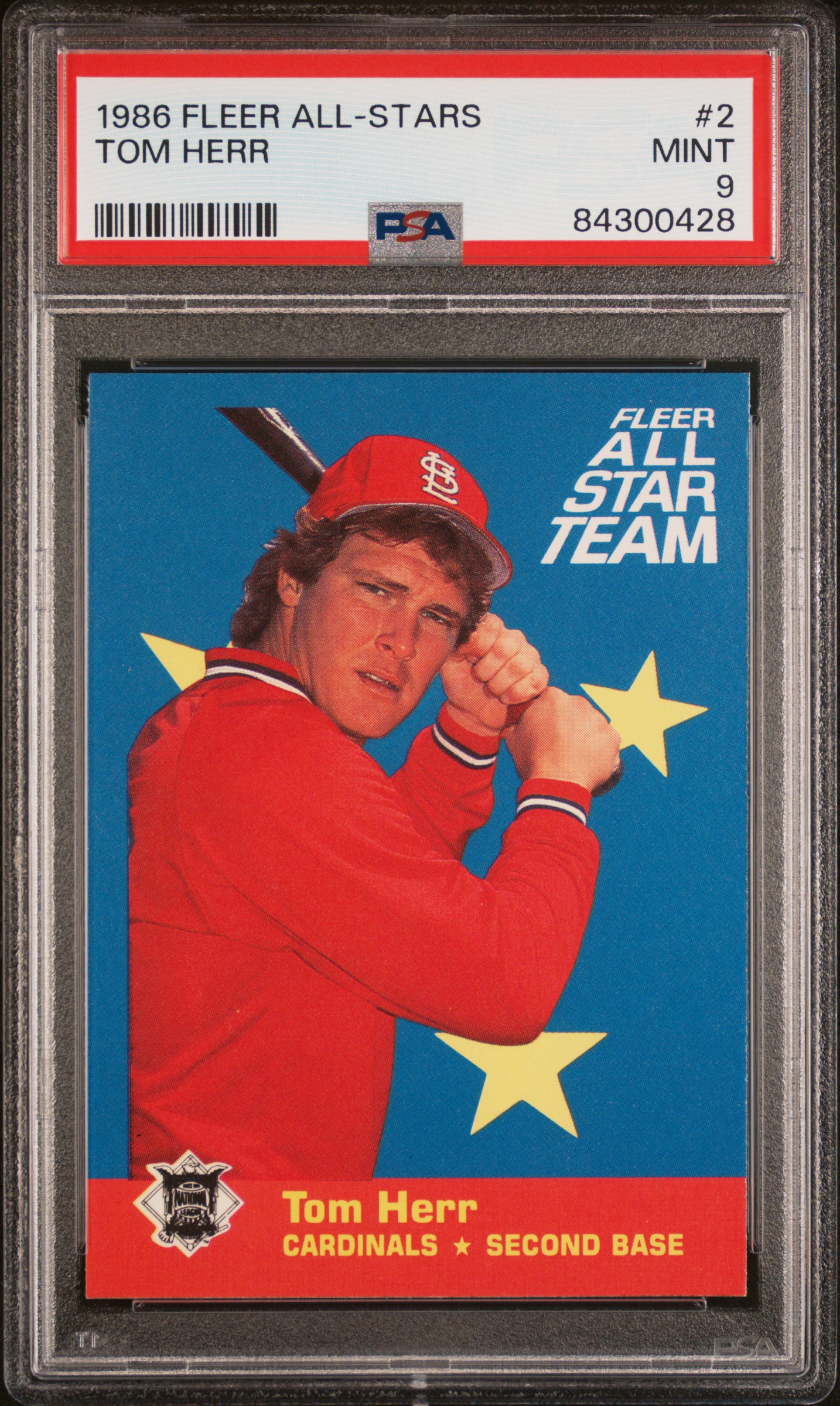 1986 FLEER ALL-STARS #2 TOM HERR