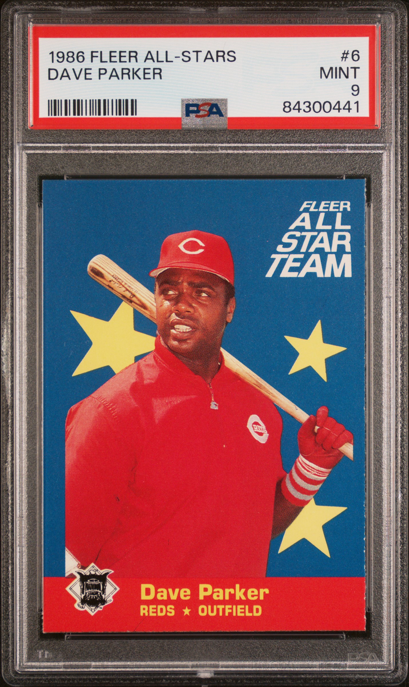 1986 FLEER ALL-STARS #6 DAVE PARKER