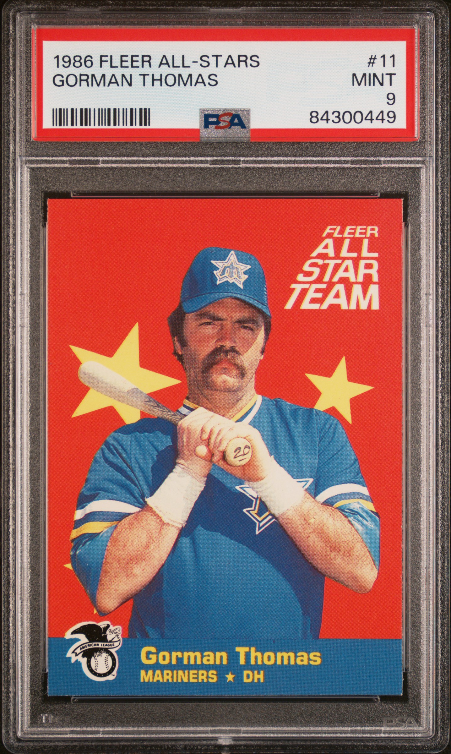 1986 FLEER ALL-STARS #11 GORMAN THOMAS