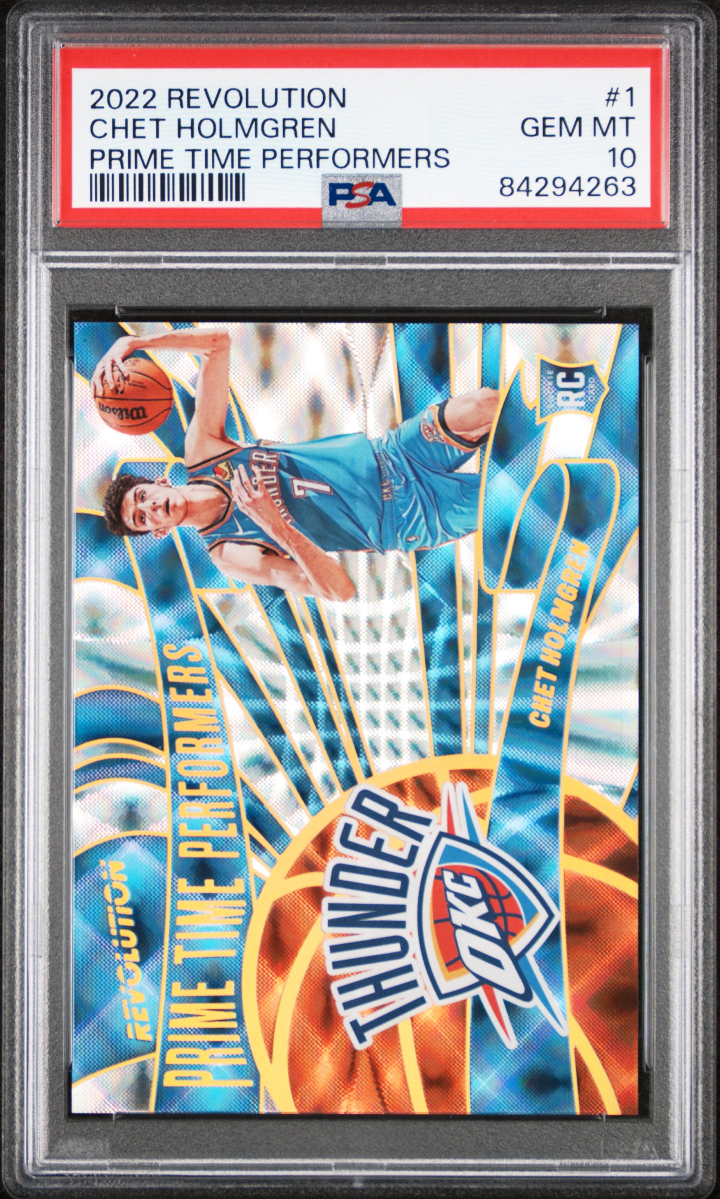 2022 PANINI REVOLUTION PRIME TIME PERFORMERS #1 CHET HOLMGREN PRIME TIME PERFORMERS