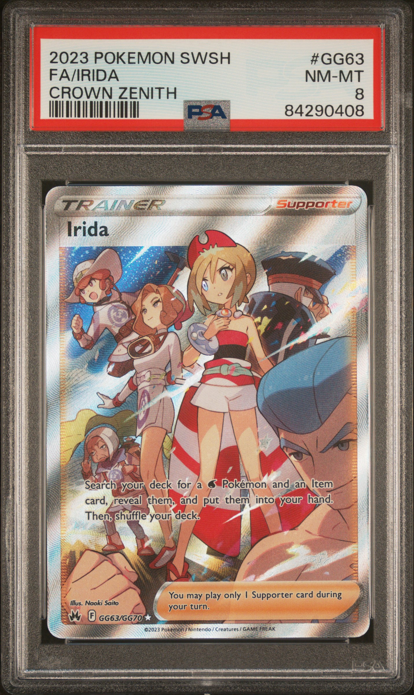 2023 POKEMON SWORD AND SHIELD CROWN ZENITH #GG63 FA/IRIDA CROWN ZENITH