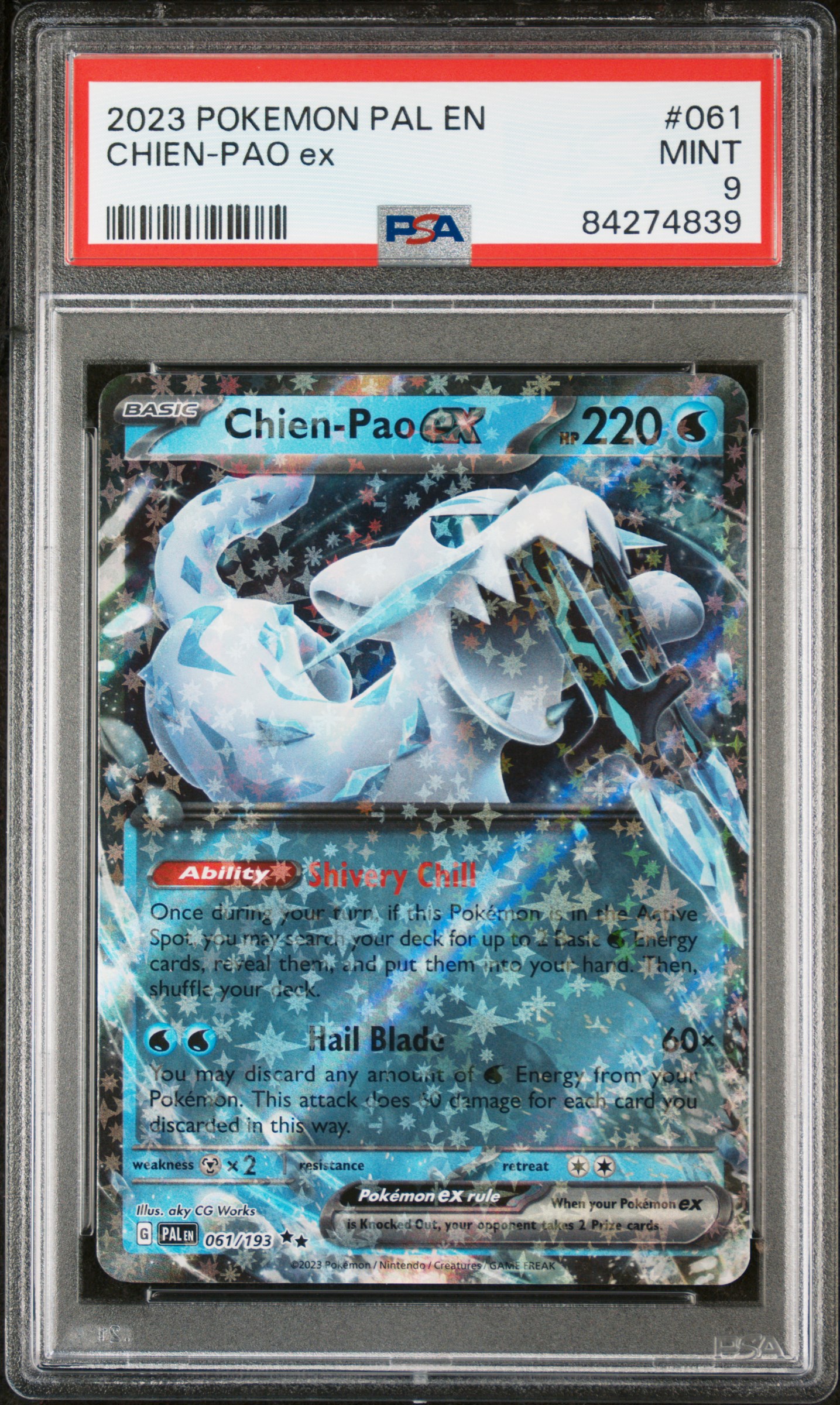 2023 POKEMON PAL EN-PALDEA EVOLVED #061 CHIEN-PAO ex