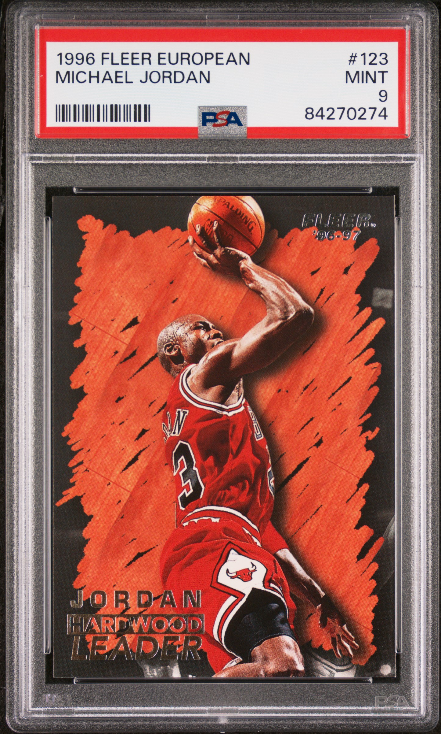 1996 FLEER EUROPEAN #123 MICHAEL JORDAN