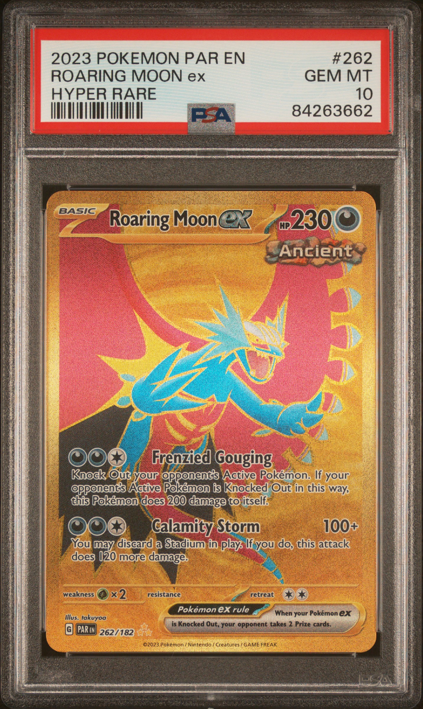 2023 POKEMON PAR EN-PARADOX RIFT #262 ROARING MOON ex HYPER RARE